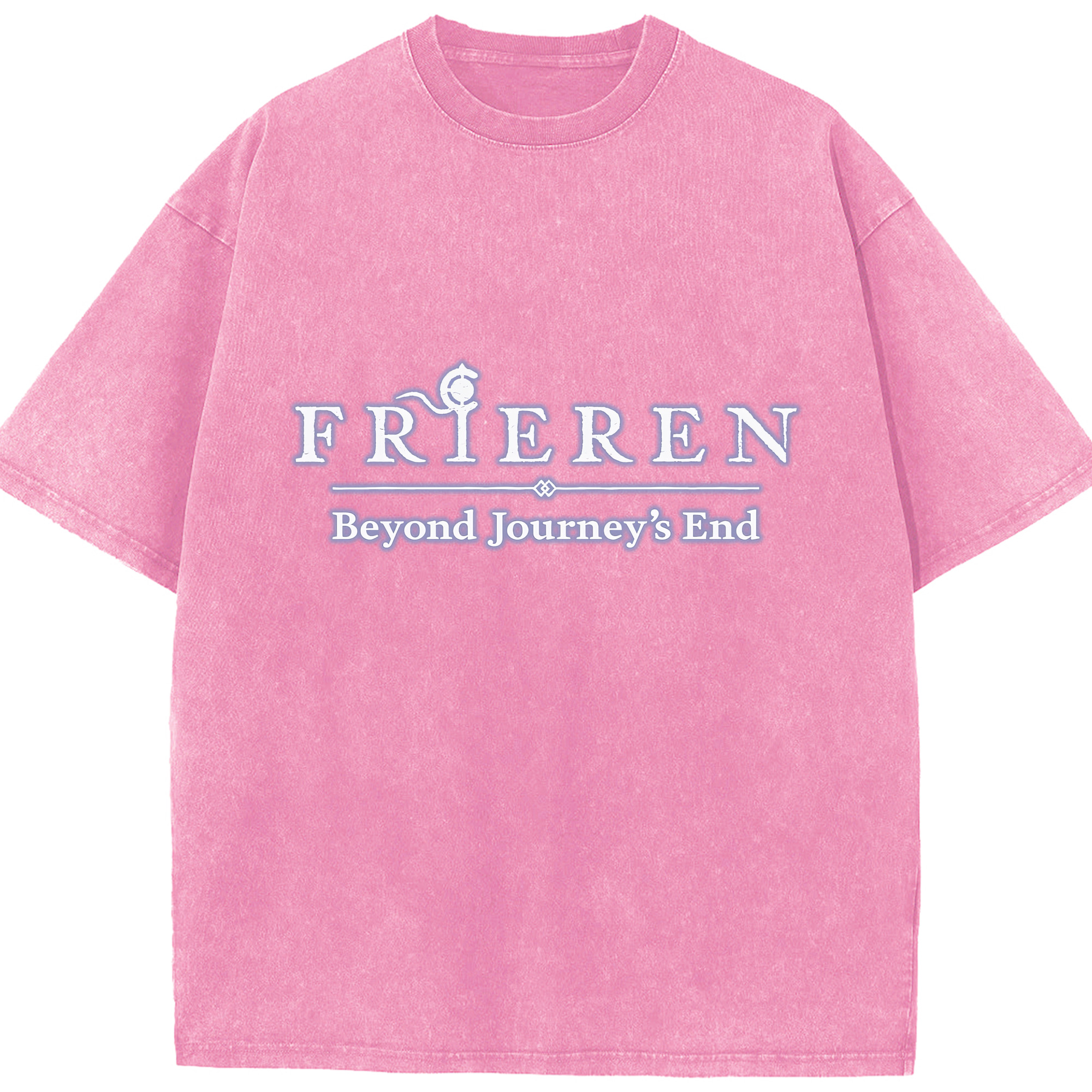 （画像用） 葬送のフリーレン Frieren 綿100% ヴィンテージ風 半袖Tシャツ（フロントプリント）
